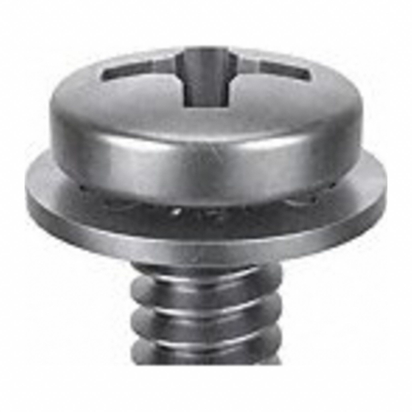 SEMS Screw: Internal Tooth, #6-32 Thread Size, 1/2 in Lg, Stainless Steel, Passivated, Pan, 50 PK