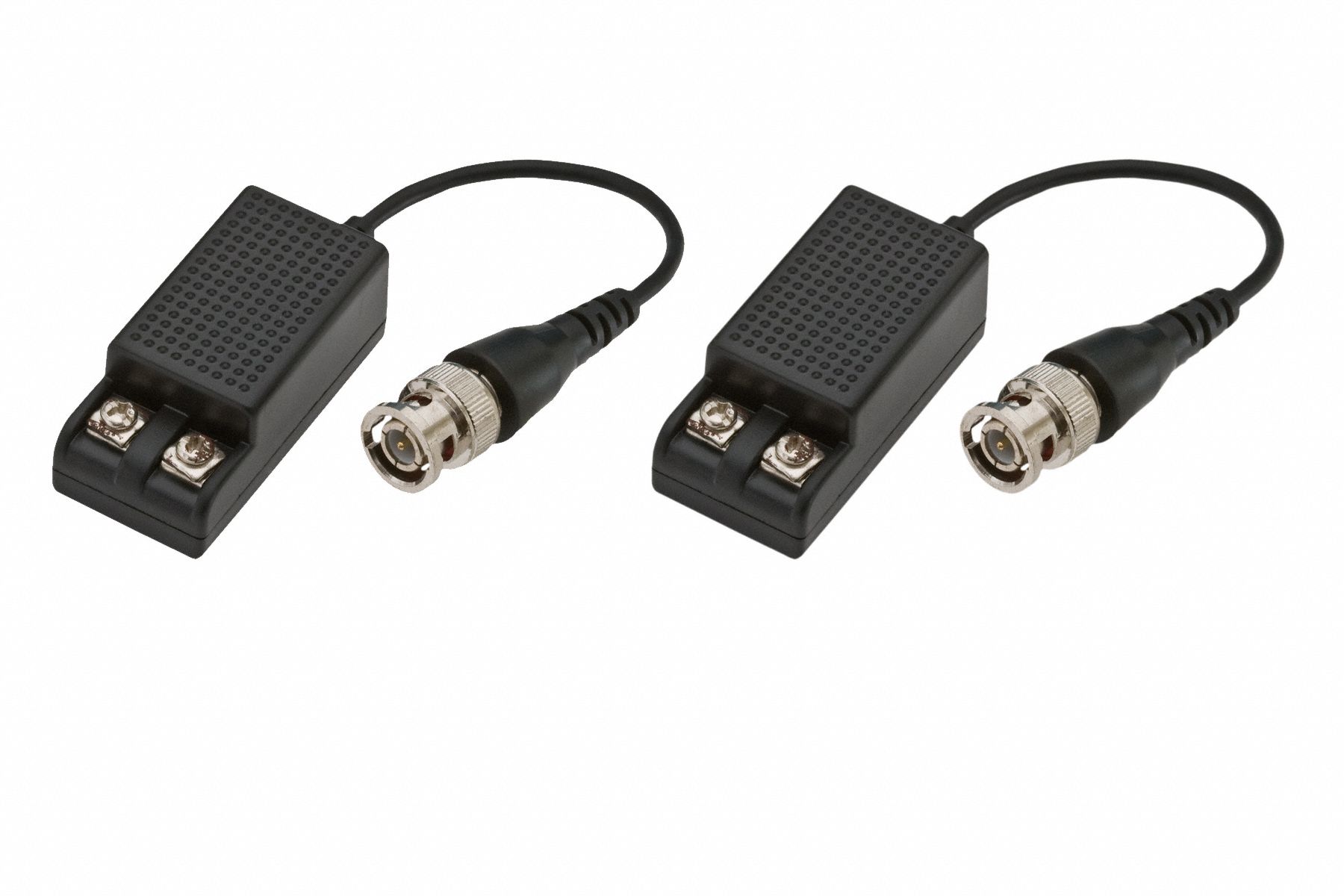 Video Adapter: Coaxial, Black, 1 Ports, BNC Pigtail, Screw Terminal, 1 PR