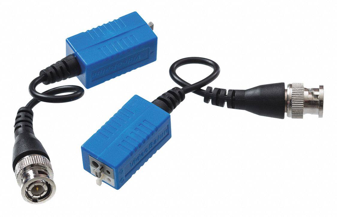 VIDEO BALUN W/BNC PIGTAIL,BLUE,PK2