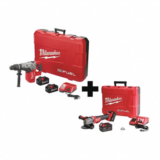 MILWAUKEE, DHandle, 18 V, Cordless Rotary Hammer Kit 326UN62717