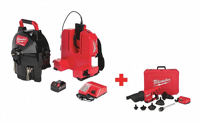 Drain Gun Kit, Battery Included, 18.0V