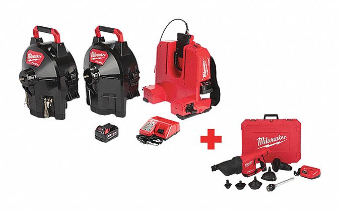 Drain Gun Kit, Battery Included, 18.0V