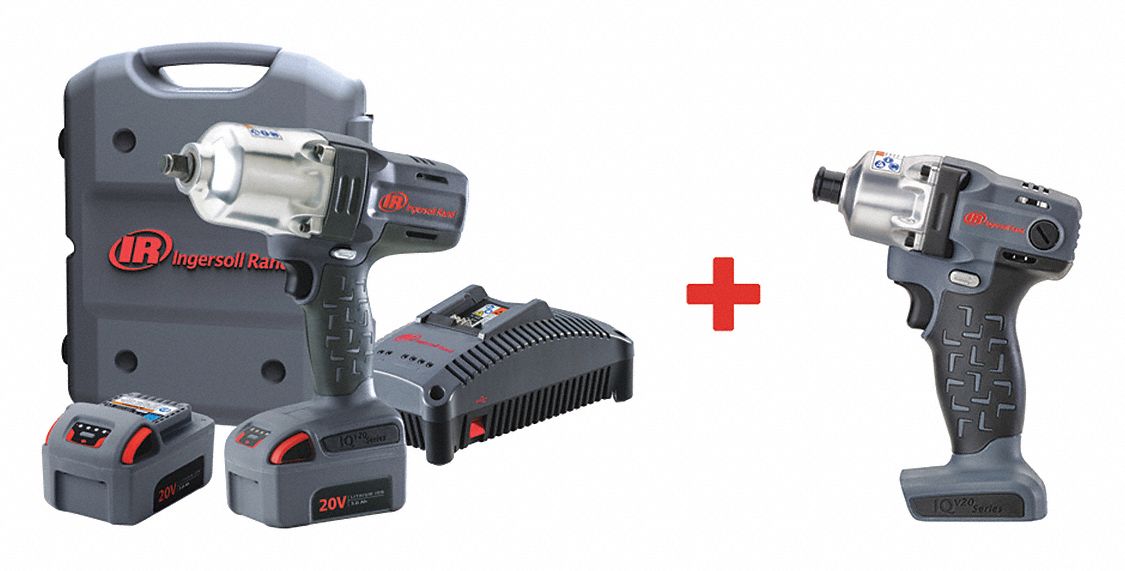 INGERSOLL RAND Cordless, Impact Wrench, 20V DC, 1,000 ftlb Breakaway