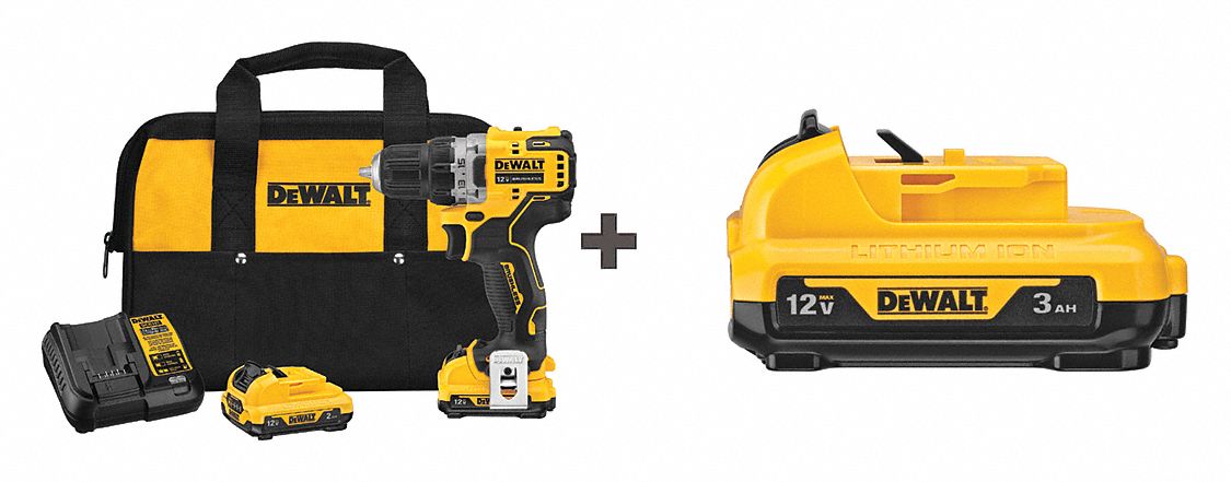 Drill Kit, Cordless, 1500 RPM, 12V DC