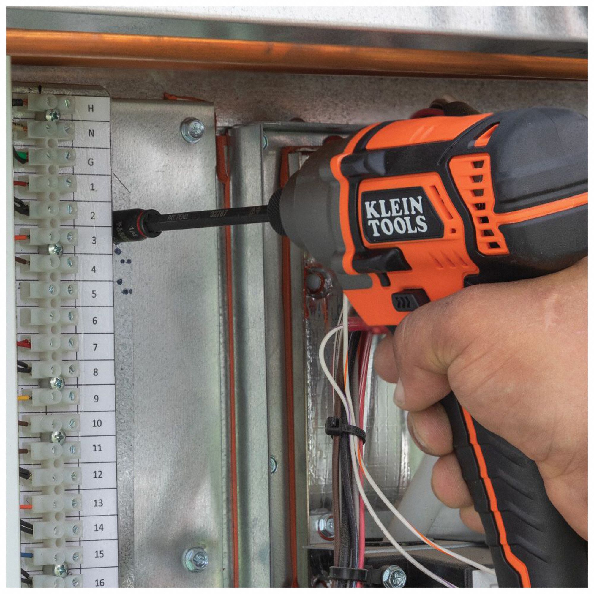 KLEIN TOOLS Impact Flip Socket Set SAE, 1/4 in Drive Size, 3 Pieces