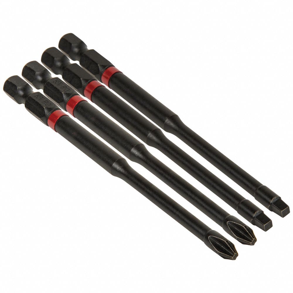 Pro Impact Power Bits, Assorted, PK4
