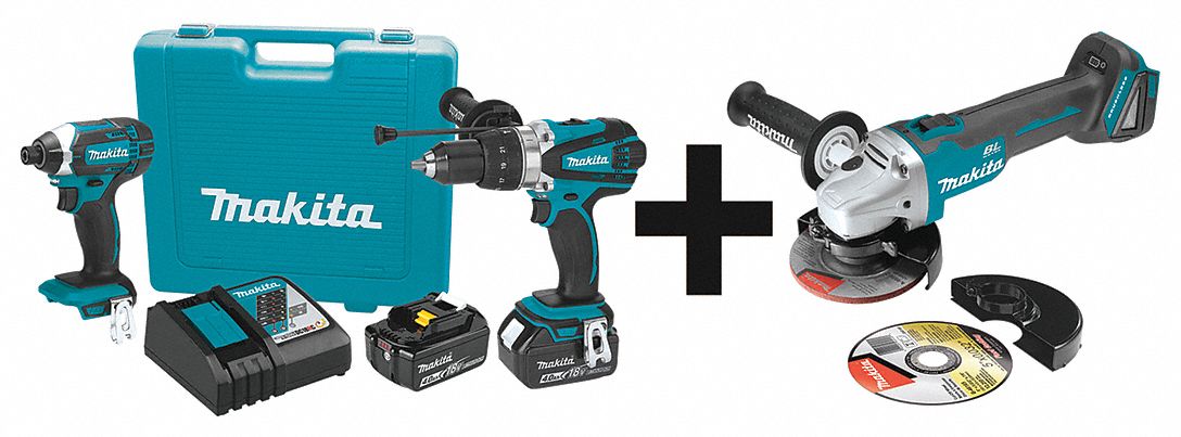 Cordless Combination Kit, 3 Tools, 18V DC