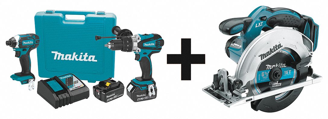 Cordless Combination Kit, 3 Tools, 18V DC