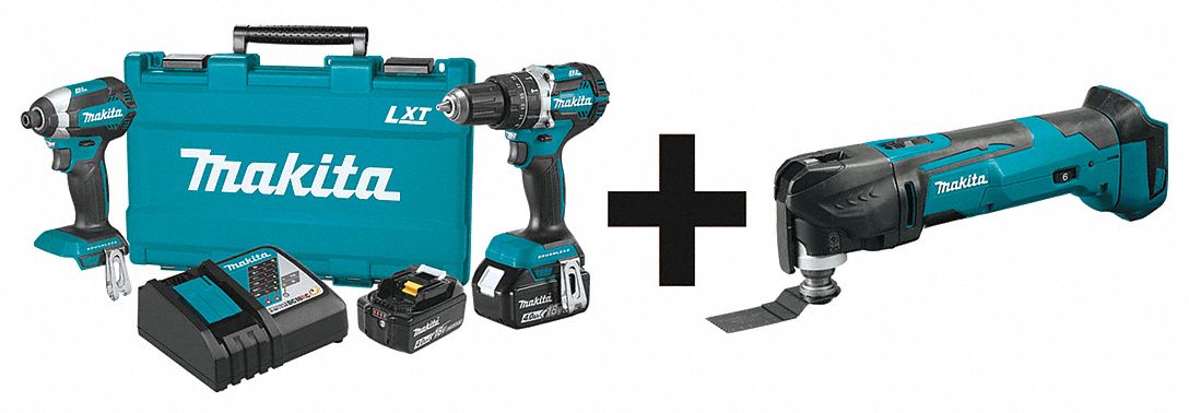 Cordless Combination Kit, 3 Tools, 18V DC