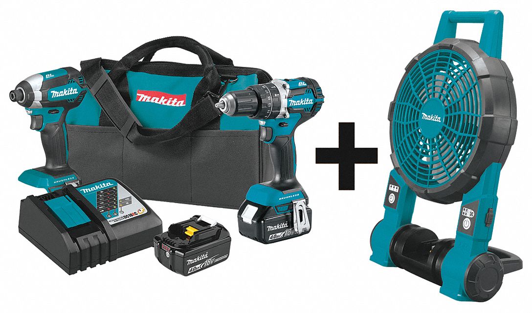 Cordless Combination Kit, 3 Tools, 18V DC