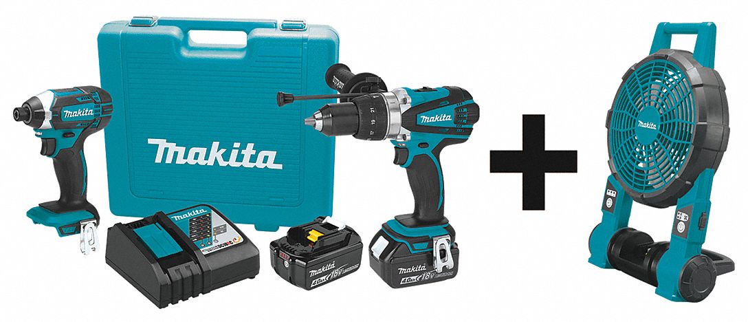 Cordless Combination Kit, 3 Tools, 18V DC