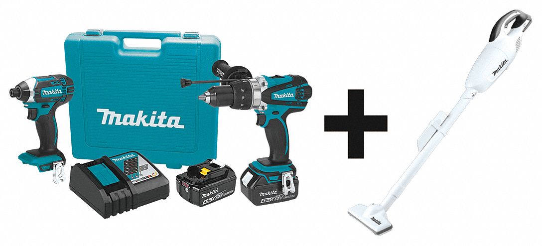 Cordless Combination Kit, 3 Tools, 18V DC
