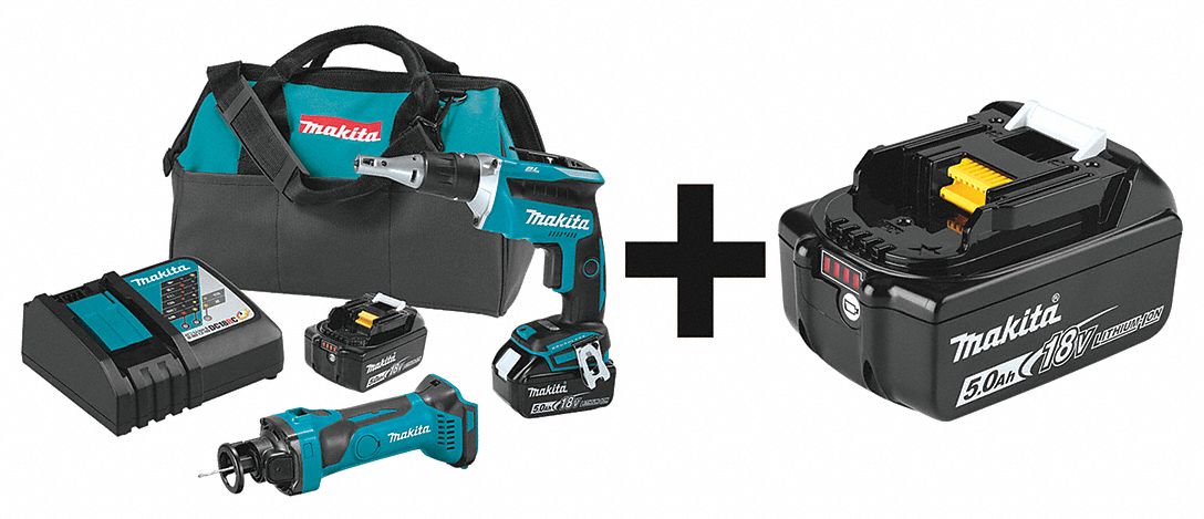 Cordless Combination Kit, 2 Tools, 18V DC