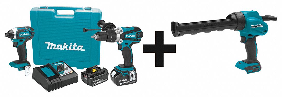 Cordless Combination Kit, 3 Tools, 18V DC