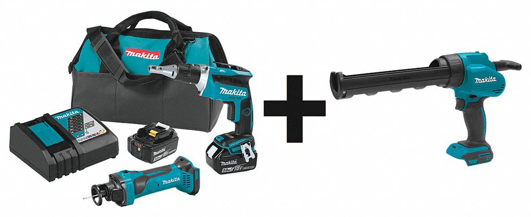 Cordless Combination Kit, 3 Tools, 18V DC