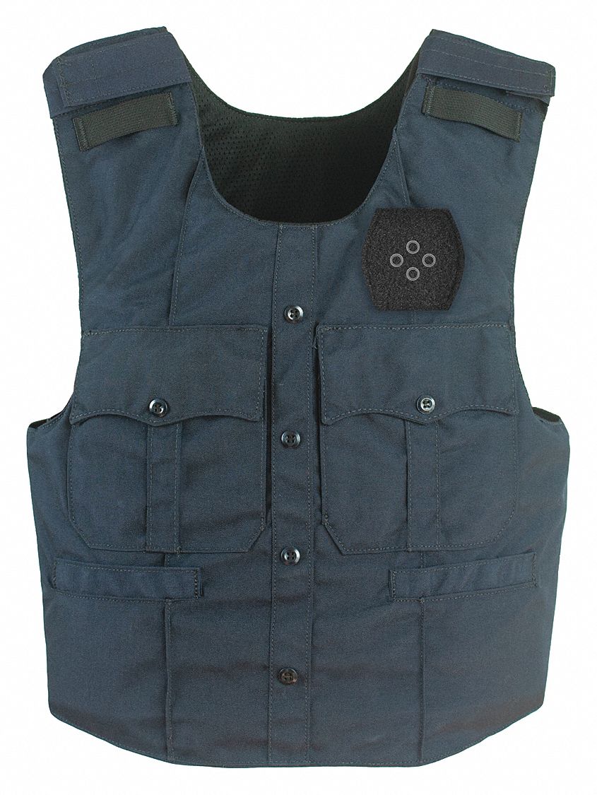 Body Armor Vest: Black, Men's, 500 Denier Cordura, USC, Hook-and-Loop, GH-USC-M-B