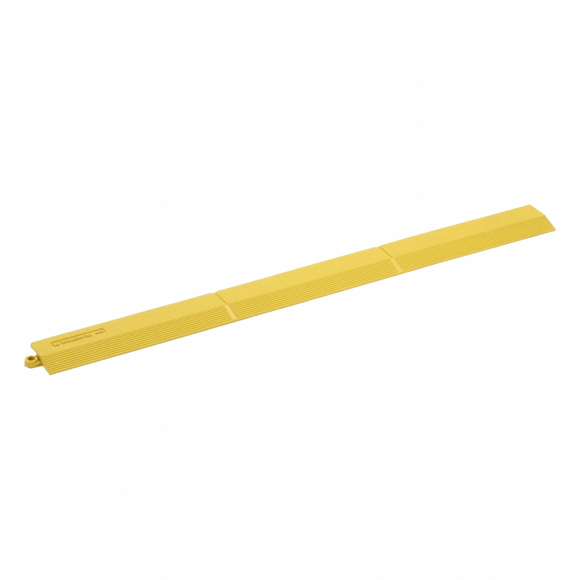Ramp Edge: Ramp Edge, 3 in x 36 in, WEARWELL 24/Seven® LockSafe®, Ribbed, Yellow, Nitrile Rubber
