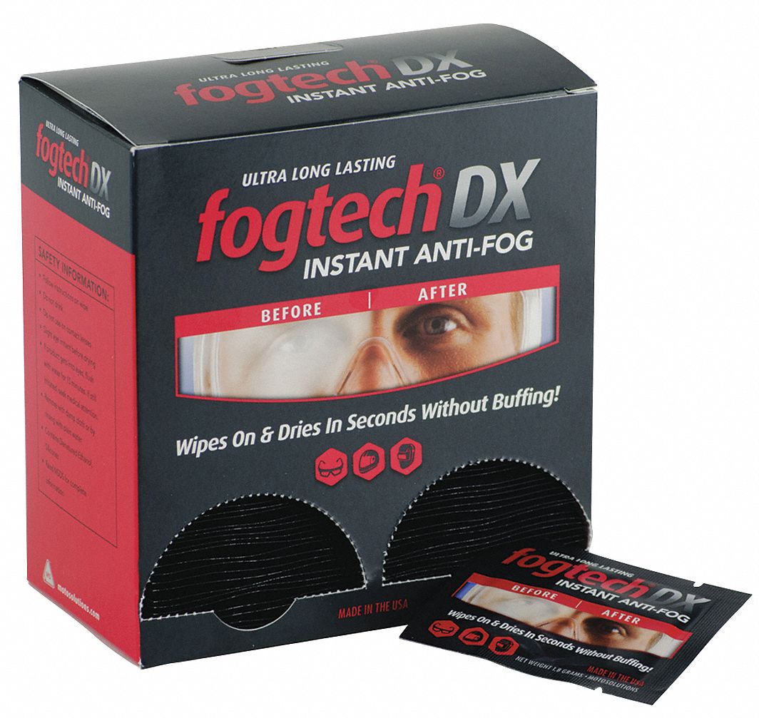 Instant Antifog Wipes: 100 Wipe Count, Individually Wrapped, Pre-Moistened, Anti-Fog