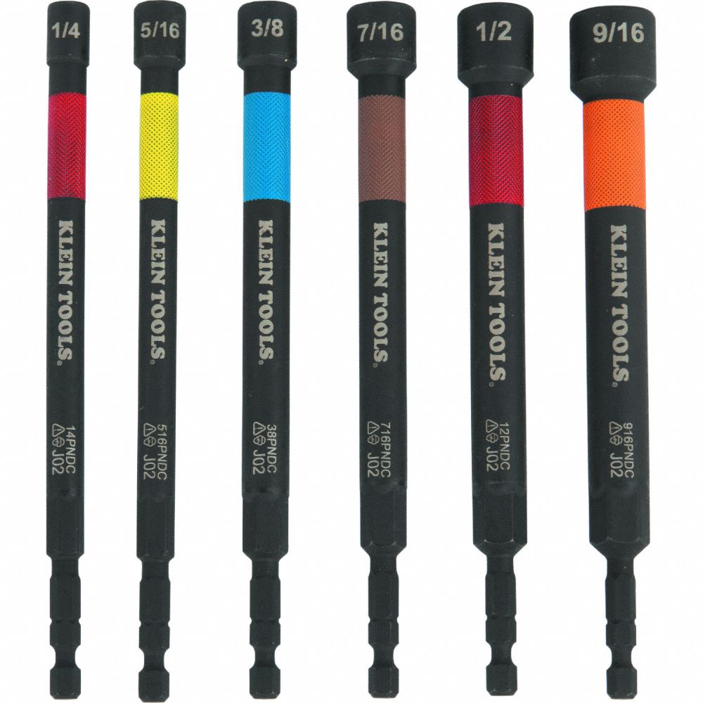 thumbnail image 2 of 10-Pack 1/2-Inch Magnetic Nutsetters – Illinois Industrial Tool – 6-Point Nut Driver Lot 2 of 6