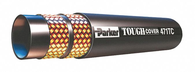 HYDRAULIC HOSE, 4,250 PSI, ½ IN HOSE ID, 51/64 IN HOSE OD, BLACK