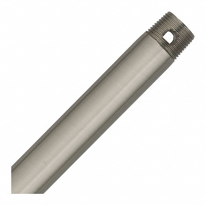 Downrod: Brushed Nickel, 48 in Lg, Hunter Ceiling Fans, Steel