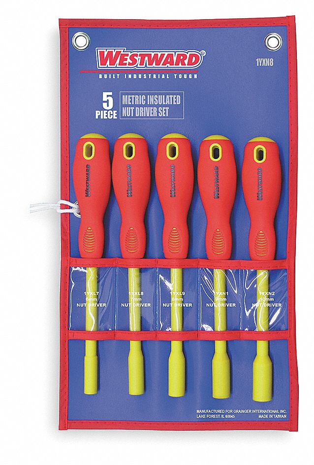 INSULATED NUTDRIVER SET METRIC 5 PC