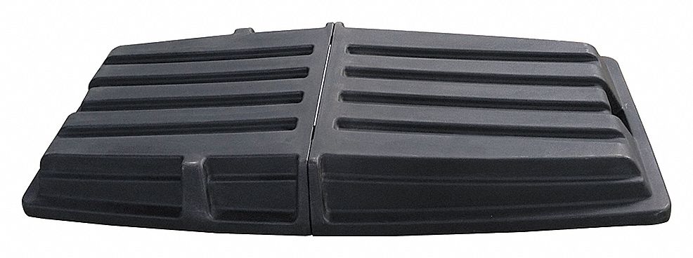 TILT TRUCK LID,BLACK,HINGED,60 IN L