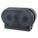 TOILET PAPER DISPENSER, STANDARD CORE, HORIZONTAL DOUBLE ROLL, PLASTIC, SMOKE