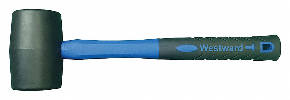 PLASTIC MALLET, STEEL HANDLE, 16 OZ HEAD WT, 2 1/4 IN DIA, 4 IN HEAD L, 13 IN OVERALL L