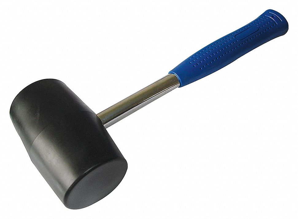 PLASTIC MALLET, STEEL HANDLE, 8 OZ HEAD WT, 1¾ IN DIA, 3⅛ IN HEAD L, 10 IN OVERALL L