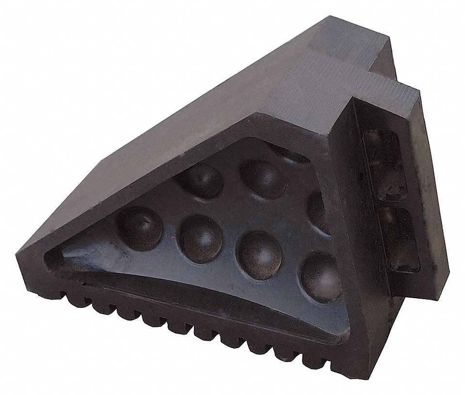 WHEEL CHOCK MOLDED RUBBER BLACK