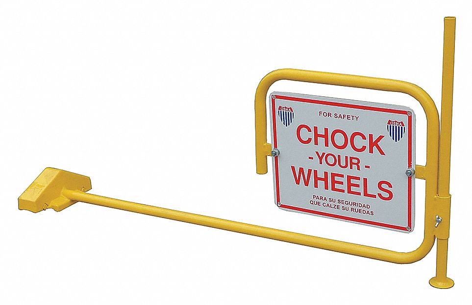 RAIL CAR WHEEL CHOCK AND FLAG