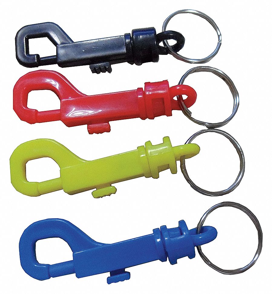 PLASTIC KEY CLIP 2-5/8 IN BLUE PK40