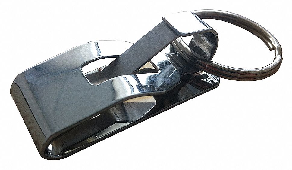 BELT KEY HOLDER CLIP ON SILVER