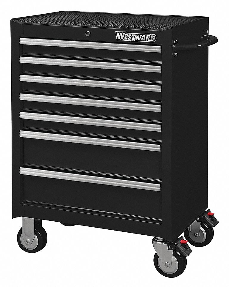 WESTWARD ROLLING CABINET 26X18X39-7/16IN BK - Rolling Tool Cabinets -  GGG32H889