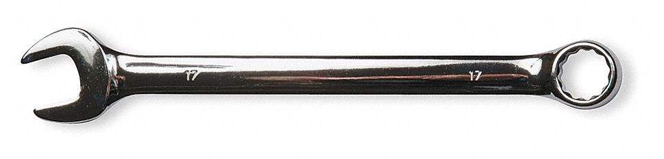 COMBINATION WRENCH, ALLOY STEEL, CHROME, 16 MM HEAD SIZE, 9 1/2 IN OVERALL L, OFFSET