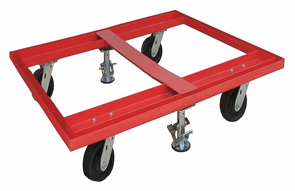 PALLET DOLLY 48X40 WITH FLOOR LOCKS