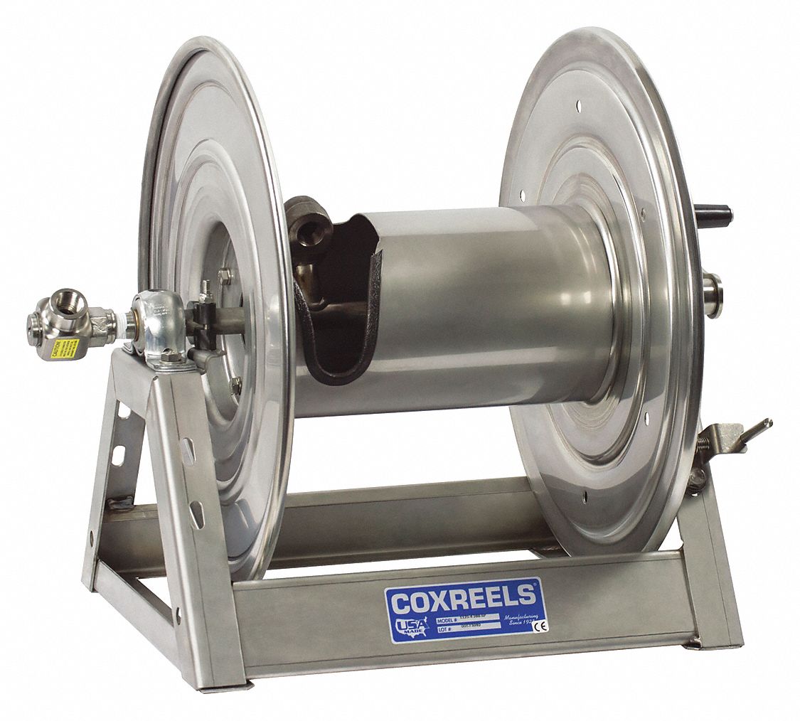 Coxreels 1125-4-100-SP Stainless Steel Hand Crank Hose Reel 1/2 x 100ft No Hose