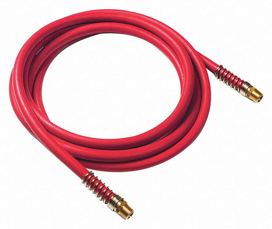 AIR HOSE, 225 PSI, RED, 15 X 3/8 X 3/4 IN, EPDM RUBBER