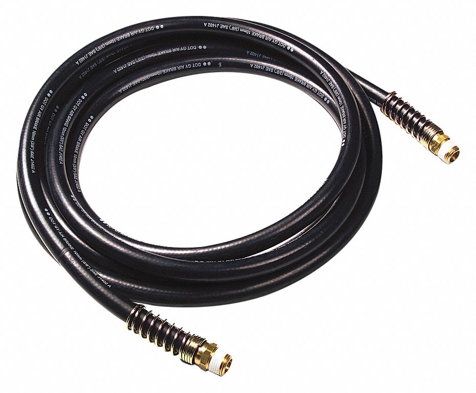 AIR HOSE, 225 PSI, BLACK, 20 X 3/8 X 3/4 IN, EPDM RUBBER