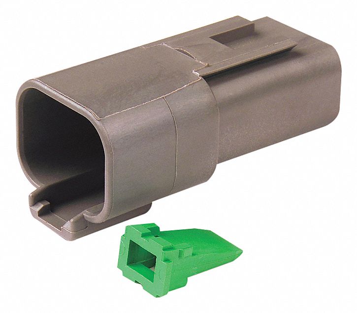 4-WAY HOUSING AND WEDGELOCK RECEPTACLE, FEMALE, -55 ° C TO 125 ° C, SILICON/NICKEL