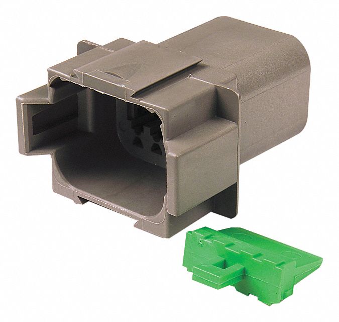 8-WAY HOUSING AND WEDGELOCK RECEPTACLE, FEMALE, -55 ° C TO 125 ° C, SILICON/NICKEL