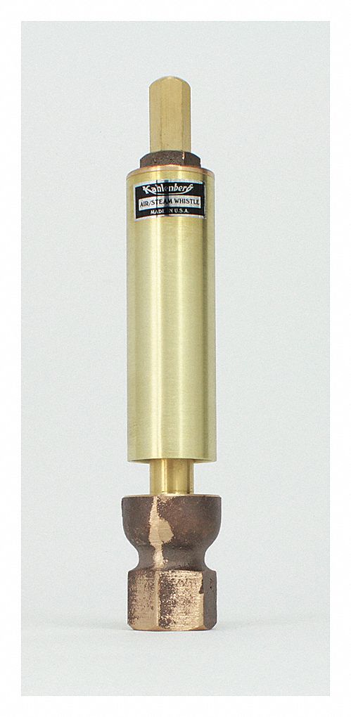 WHISTLE, AIR/STEAM INLET, 50 TO 200 PSI AIR OR STEAM PRESSURE, 3/8 IN, BRASS