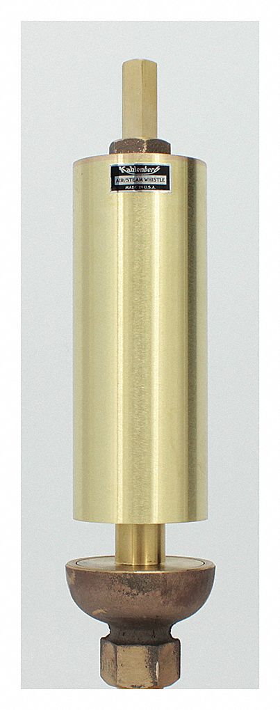 WHISTLE, AIR/STEAM INLET, 50 TO 200 PSI AIR OR STEAM PRESSURE, 3/4 IN, BRASS