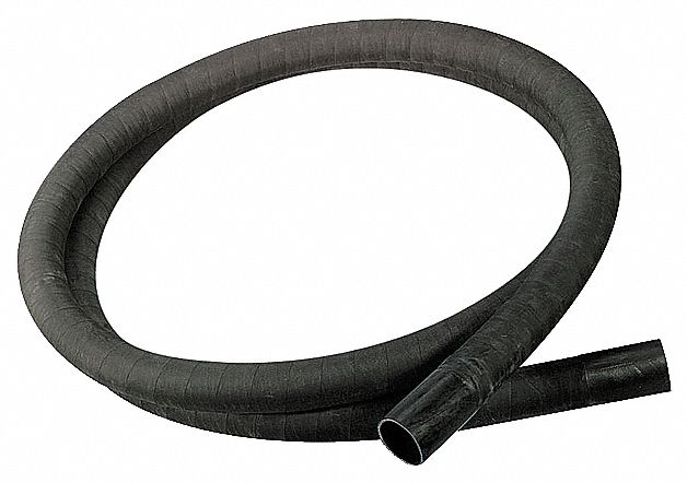 Vacuum Hose: 2 in Hose Dia, 16 ft Hose Lg, Plastic, Black