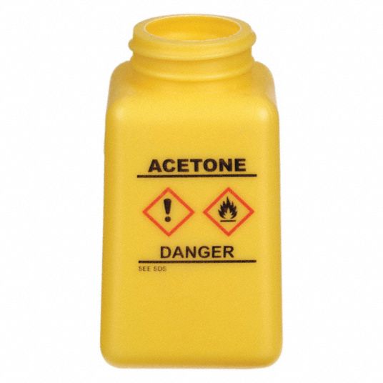 HDPE, 6 fl oz Capacity - oz, Graduated Acetone ESD Bottle - 32EZ12 ...