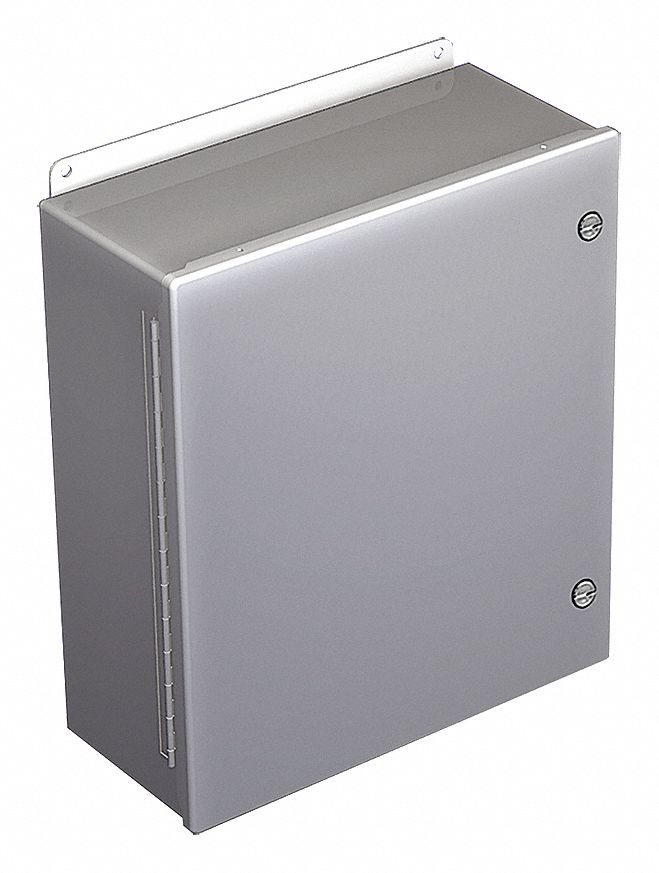 ENCLOSURE, 10 IN NOMINAL H, 8 IN NOMINAL W, 6 IN NOMINAL D, 6 IN OVERALL D, 12/4, STEEL