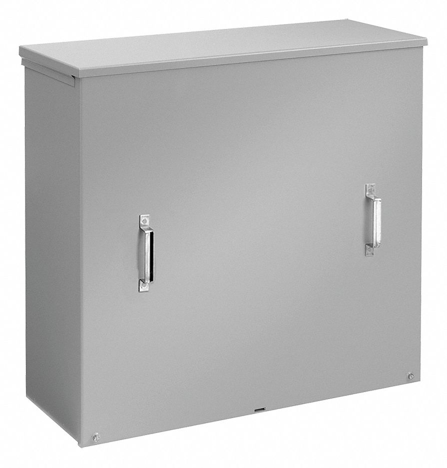 Enclosure: Steel, 36 in x 36 in x 11 in, 3R, Solid Cover, Screw On, Painted