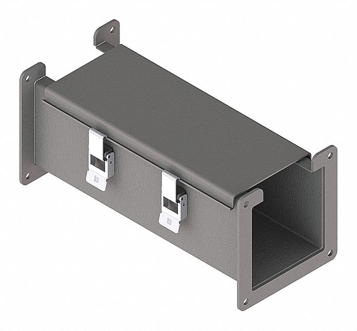 Straight Section Wireway: 2 1/2 in Wd, 2 1/2 in Ht, 12 in Lg, 14 ga Gauge, Steel