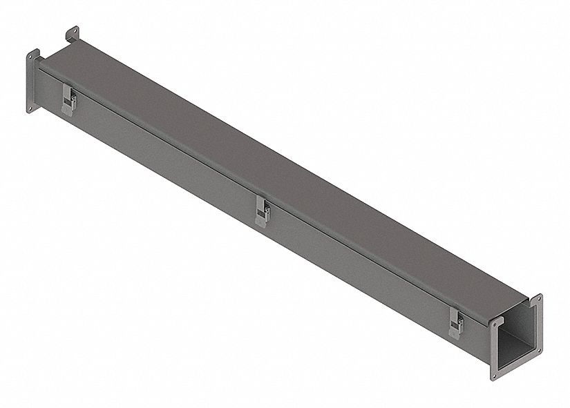 Straight Section Wireway: 2 1/2 in Wd, 2 1/2 in Ht, 48 in Lg, 14 ga Gauge, Steel
